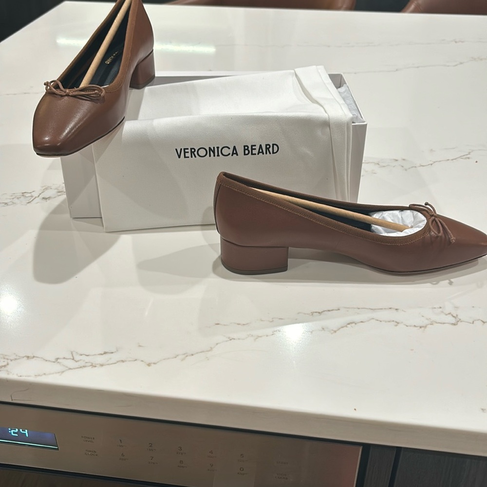 Veronica Beard “Cecile” Caramel ballet pump